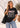 Polera Snoopy brillo negra