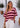 Polera a rayas Noni rosa/burdeo