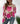 Polera/sweater crochet Mane crudo-fucsia