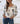 Polera/Sweater italiano Snoopy ramo flores blanco