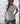 Polera costado recogido Dominican blanca