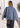 Chaqueta bomber italiana mezclilla overize Morgana azul desgastado