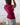 Polera costado recogido Dominican magenta