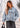 Chaqueta bomber italiana mezclilla overize Morgana celete desgastado