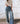 Jeans wide leg con diseño Formosa azul
