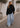 Chaleco oversize Panal negro