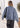 Chaqueta bomber italiana mezclilla overize Morgana azul desgastado