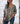 Polera italiana con lurex animal print Romi turquesa